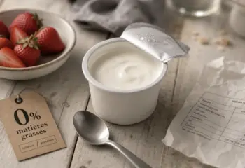Fromage blanc 0 calories : pot 0% matières grasses et tableau nutritionnel