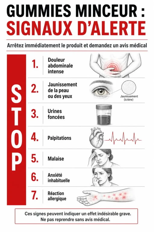 Gummies perte de poids danger : signes d’alerte et effets indésirables à ne pas ignorer