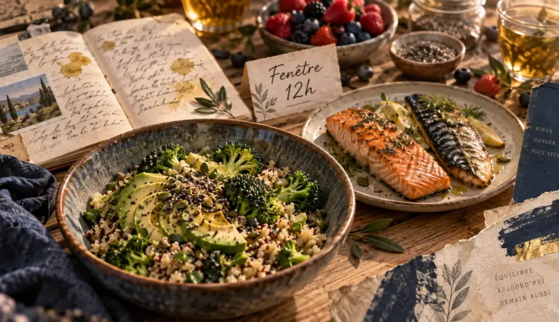 Régime anti-inflammatoire perte de poids : salade et poisson gras