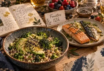 Régime anti-inflammatoire perte de poids : salade et poisson gras