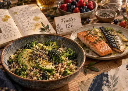 Régime anti-inflammatoire perte de poids : salade et poisson gras