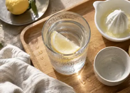 Jus de citron matin a jeun, verre d’eau tiède avec citron